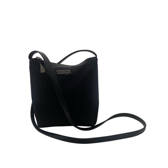 Vintage Donna Karan NY Leather/Rayon Small Shoulder Bag Lightweight - Picture 2 of 8